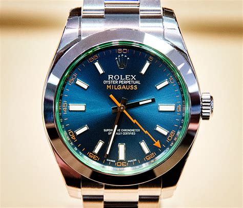 rolex blauw zilver|Rolex milgauss z blue price.